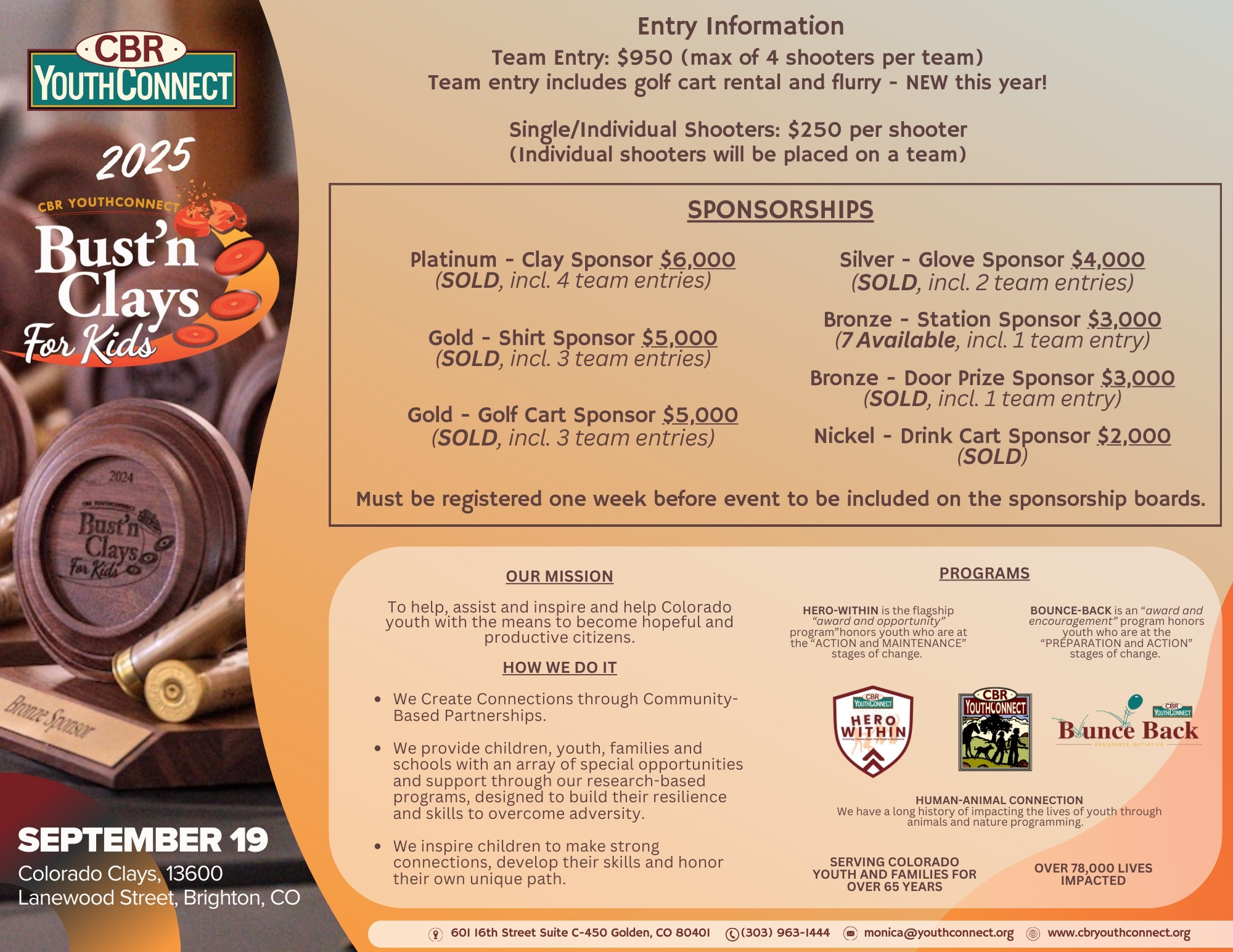 15th Annual Bust'n Clays for Kids - CBR YouthConnect
